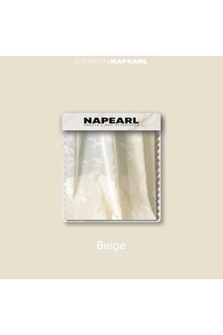 Bej 1 Adet Napearl Modern Taklit Keten Baskı Tül Perde Çiçek Desenli Pencere Sırf Perde Ev Dekor İçin W150cm X L250cm