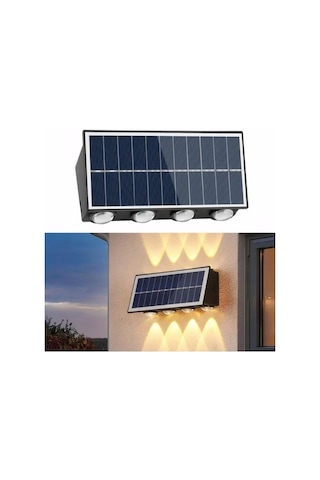Güneş Enerjili Bahçe Duvar Lambası, Su Geçirmez Ve Dekoratif Aydınlatma İçin İdeal 10 Parça Siyah