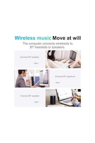 Yunboo Kablosuz Bluetooth 5.0 Usb Verici - Tüm Cihazlarla Uyumlu, Kolay Kullanım, Konferans Ve Görüşmeler İçin 113 Karakter