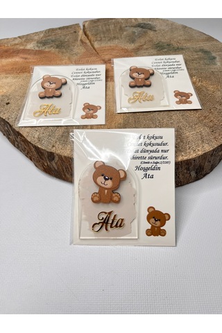 Mr. Home Bebek Doğum Hediyelikler Magnet 25 Adet Bej