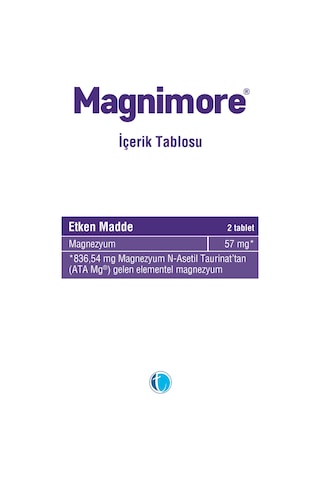 Magnimore Magnezyum Takviye Edici Gıda 60 Tablet