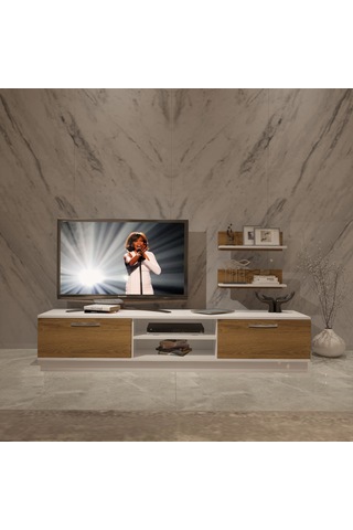 Decoraktiv Eko 4b Mdf Dvd Tv Ünitesi Tv Sehpası Beyaz - Pera