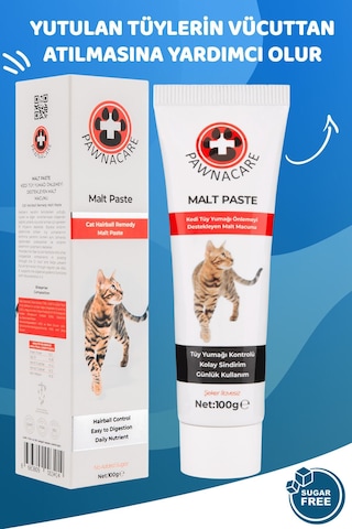 Pawnacare Malt Paste Kedi Tüy Yumağı Önleyici Malt Macunu 100 G