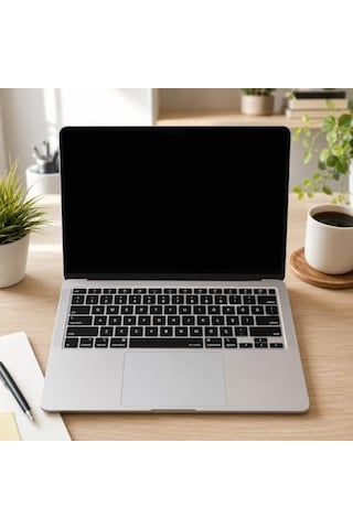 Türkçe Q Klavye Koruyucu Macbook Air 13 A2179 A2337 M1 Uyumlu Us Ansı Düz Enter Ultra İnce Silikon Keyboard Cover Siyah