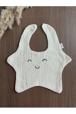 Venedy S Happy Star-soft Cream Mama Önlüğü Krem
