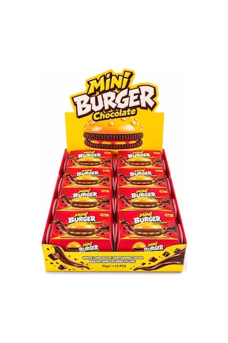 Mini Chocolate Burger Hamburger Şeklinde Çikolatalı Atıştırmalık