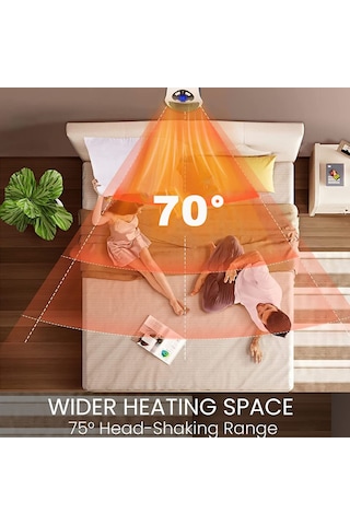 Reedark Uzaktan Kumandalı Taşınabilir Seramik Isıtıcı - 500w Hızlı Isıtma, Zamanlayıcı Ve Led Ekran