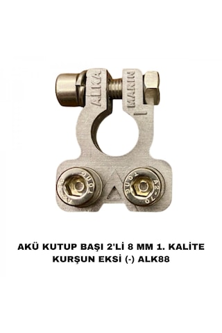 Akü Kutup Başı 2'li 8mm 1. Kalite Kurşun + - Alk88