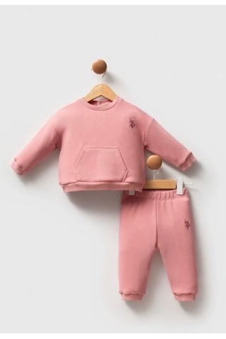 U.s. Polo 2li Takım Retro Pembe Bebe Pembe