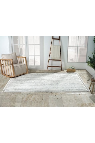 Çam Halı Solo Ef001a Krem Gri İskandinav Tarzı Modern Desen Halı