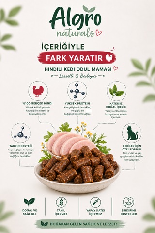 Hindili Kedi Ödül Maması 80 G X 3 Paket Yüksek Proteinli, Taurin Destekli, Doğal Kedi Atıştırmalığı