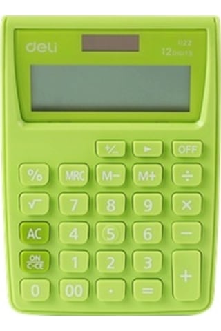 Deli 1122 Hesap Makinesi 12 Haneli Yeşil