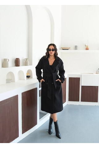 Zeynep Öykü Style Kadın Oversize Kaşe Kaban