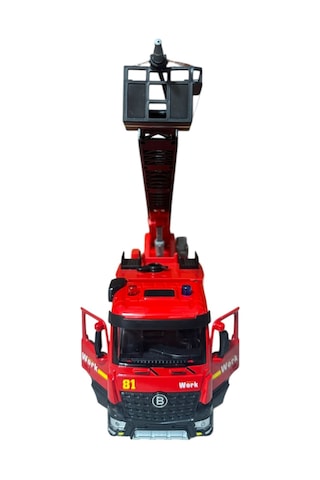 Sürtmeli Sesli Metal Su Atan İtfaiye Aracı Metal Araç Kafası Kırmızı