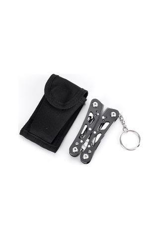 Çok İşlevli Çelik Katlanır Fonksiyonlu Pense Siyah