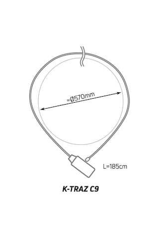Zefal K-traz C9 Anahtarlı 15mm Bisiklet Kilidi Siyah