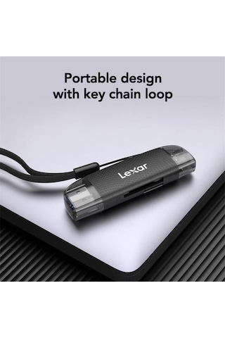 Lexar LRW310X-BNBNG Dual Slot SD Micro SD USB Type-C 3.2 Gen1 Kart Okuyucu