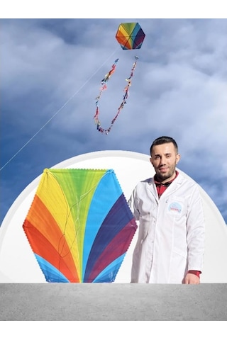 Naylon Altıgen Uçurtma - Rengarenk