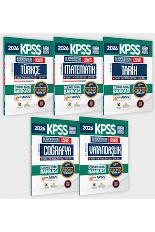 2026 FULL Lisans KPSS Kara Kutu ÖSYM Çıkmış Soru Bankası 5li Modül Set Son 15 Yıl(Sadece Lisans)