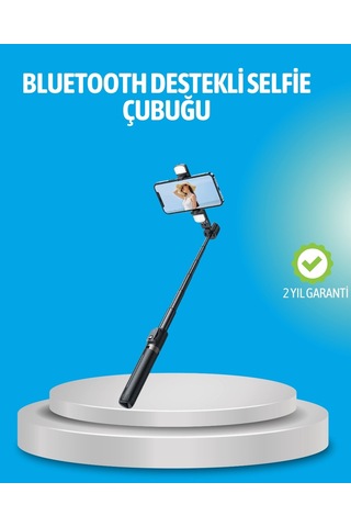 Bfs Bluetooth Işıklı Uzaktan Kumandalı Selfie Çubuğu 130 Cm Yükseklik