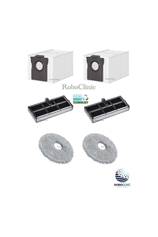 Dreame L10s Ultra Gen 2 Robot Süpürge Uyumlu Yedek Toz Torbası, Hepa Filtre, Mop Paspas -6 Parça