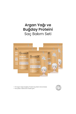 5'li Buğday Proteini Ve Argan Yağı İçeren Besleyici Ve Nemlendirici Bone Saç Maskesi Seti Set