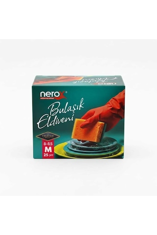 Nerox 1 Kutu 8,8.5 Premium 25 Çift Bulaşık Eldiveni