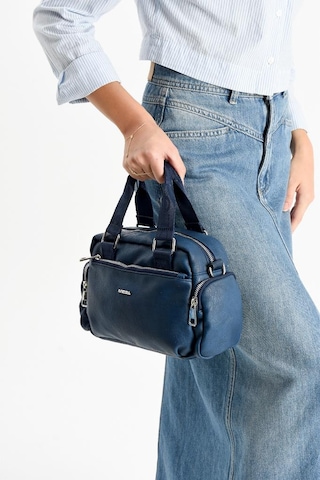 Suni Deri Kadın Omuz Çantası 25 17 Cm Çapraz Askılı Postacı Çanta Mega Bag Vegan Deri Kol Çantası Lacivert
