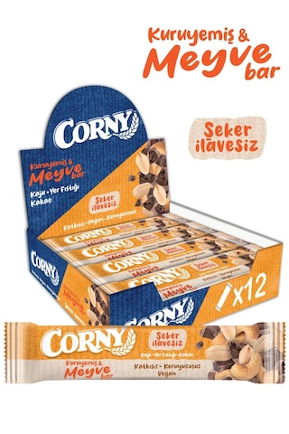 Corny Kaju Kakao Yer Fıstığı Tahıl Bar 35 Gr X- 12 Adet