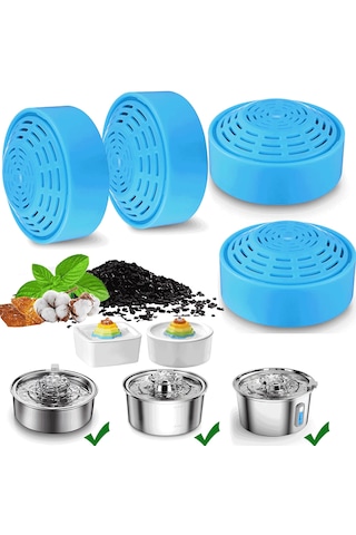 Ecronicword 4'lı Paket Evcil Hayvan Su Dağıtıcı Filtre Kartuşları F14