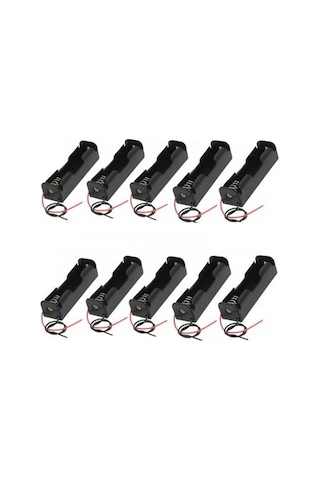 Koodmax - 10 Adet - 1'li Tekli Aa Kalem Pil Kutusu Yuvası 1.5v Kablolu Kalem Pil Tutucu