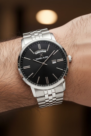 Daniel Klein 8682308439139 Limited Edition Classic Çelik Kordonlu Sevgili Çift Kol Saatleri Gümüş - Siyah