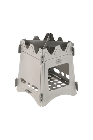 Yifomall Titanyum Çelik Çadırızgarısı, Hafif Ve Dayanıklı, Hızlı Montaj, Doğal Yakıt Desteği, Çok Fonksiyonlu Kamp Aleti Bej