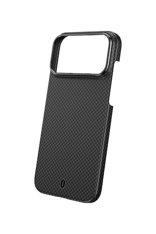 Apple Uyumlu iPhone 17 Pro Kılıf Wiwu Dcc-208 Magsafe Şarj Özellikli Aramid Fiber Kevlar Kapak Siyah Siyah