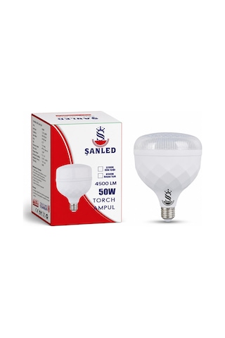 50w Kristal Tasarruflu E27 Beyaz Işık Torch Led Ampul 10 Adet 10 Adet