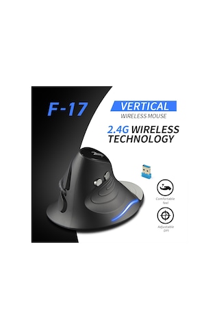 Hallow Zelotes F-17 3 Seviyeli Dpı Kablosuz Dikey Optik Mouse