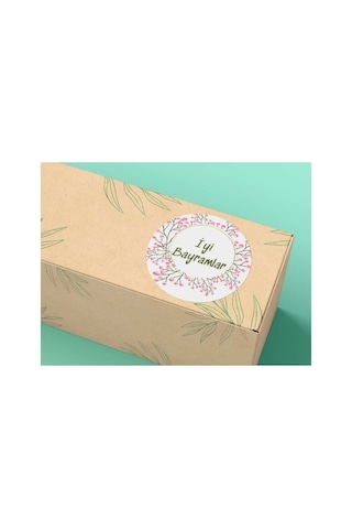 Kurban Bayramı Etiketi Tebrikler Sticker Ramazan Bayramı Kurban Festa Etiket 3 Cm - 400 Adet Çok Renkli