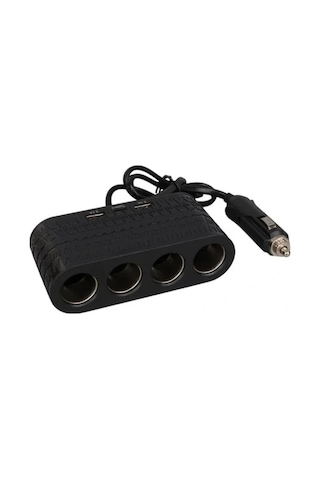 Araçlar İçin 4 Lü Çakmak Çoklayıcı Type C Usb Ve Koruma Sistemli -