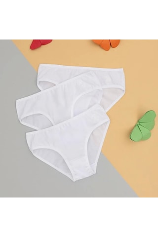 U.S. Polo Assn. U.s. Polo Kız Çocuk Slip Külot 1675 Beyaz Beyaz