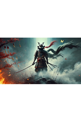 Ti-play Hayalet Shogun 60x90cm Modern Samuray Pvc Çerçevesiz Tablo