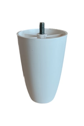 Zeygen Armut Plastik M8 Vidalı Mobilya Koltuk Ayağı Beyaz 12CM 8'li