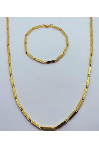 Çelik Kolye Bileklik 3Mm Altın