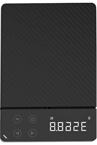 Novahub Şarj Edilebilir Hassas Mutfak Terazisi - 5 Birimli Led Ekran, Tartı Fonksiyonu, 8kg Kapasite Siyah Siyah