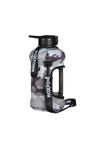 Roxform 2200 Ml Kamuflaj Siyah Premium Suluk Matara Bpa & Bps İçermez, Kılıflı Ve Sızdırmaz Siyah, Kamuflaj Kılıf