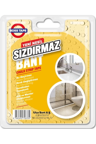 Boss Tape Küvet Lavabo Duşakabin Sızdırmaz Bant En:38mm Boy:3,35m