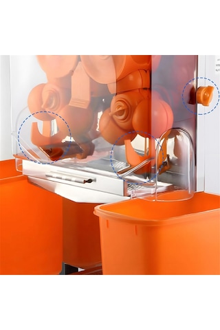 Xurunkeji Elektrikli Portakal Sıkma Makinesi Parçası Xc-2000e Portakal Sıkma Makinesi Portakal Suyu Sıkacağı Yedek Parçaları Vidalar Turuncu