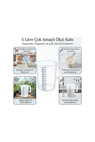 Cazibiz 5 Litrelik Ölçü Kabı-438257 Çok Renkli Cazibiz 5 Litrelik Ölçü Kabı-438257 Çok Renkli