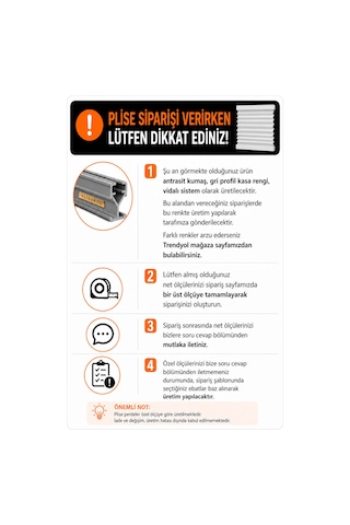 Plise Perde Antrasit Kumaş + Gri Profil Kasa Cam Balkon Perdesi