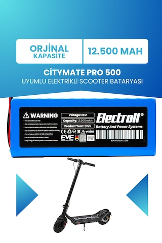 Citymate Pro 500 Batarya 36v 12.500mah