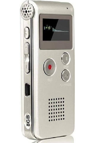 Kingboss HS-27 8 GB Dijital Ses Kayıt Cihazı Gri